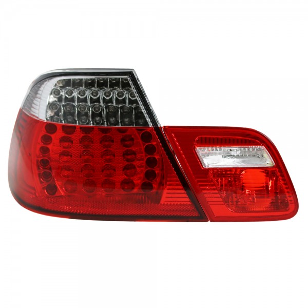 LED Rückleuchten für BMW E46 Coupe Bj. 03-06 Rot/Chrom