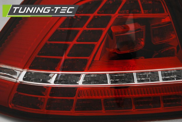 LED Rückleuchten für VW Golf 7 (VII) Limo Bj. 12-17 Rot/Chrom dynamischer Blinker