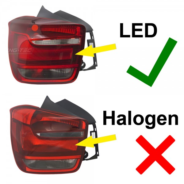 LED Rückleuchte Heckleuchte Links für 1er BMW F20 F21 Bj. 10-15 Rot Smoke