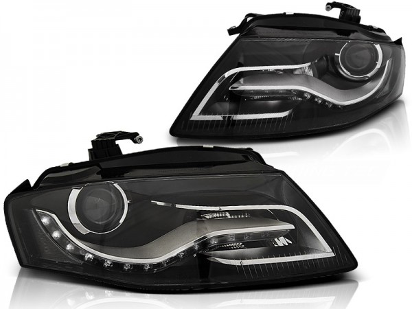 Scheinwerfer DRL LED Tagfahrlicht für Audi A4 B8 8K Bj. 08-11 Schwarz