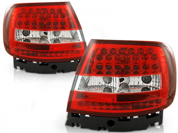 LED Rückleuchten für Audi A4 B5 Limo Bj. 94-00 Rot/Chrom