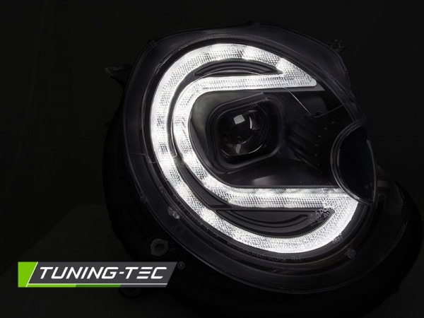 Xenon Scheinwerfer LED Tagfahrlicht Optik für Mini One Cooper Bj. 06-14 Schwarz LTI
