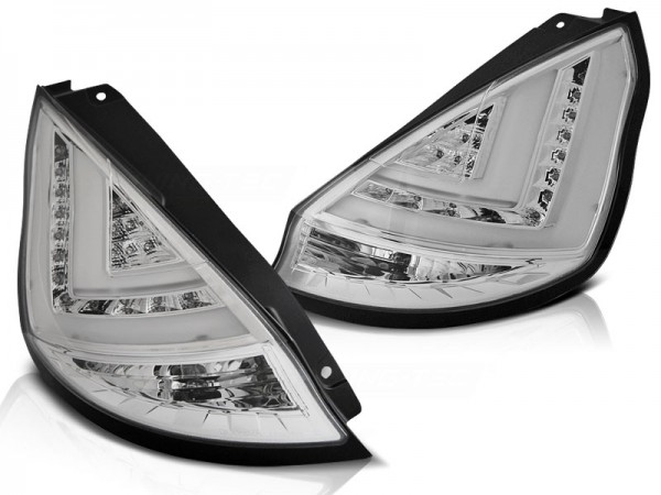 LED Lightbar Rückleuchten für Ford Fiesta MK7 Bj. 08-12 Chrom