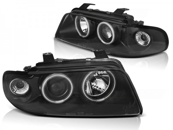 Scheinwerfer CCFL Angel Eyes für Audi A4 B5 Bj. 94-98 Schwarz