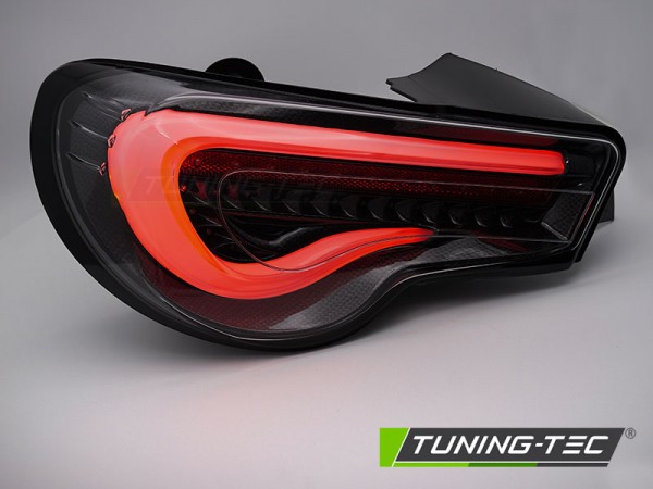 LED Lightbar Rückleuchten für Toyota GT86 Bj. 12-21 Schwarz Carbon dynamischer Blinker