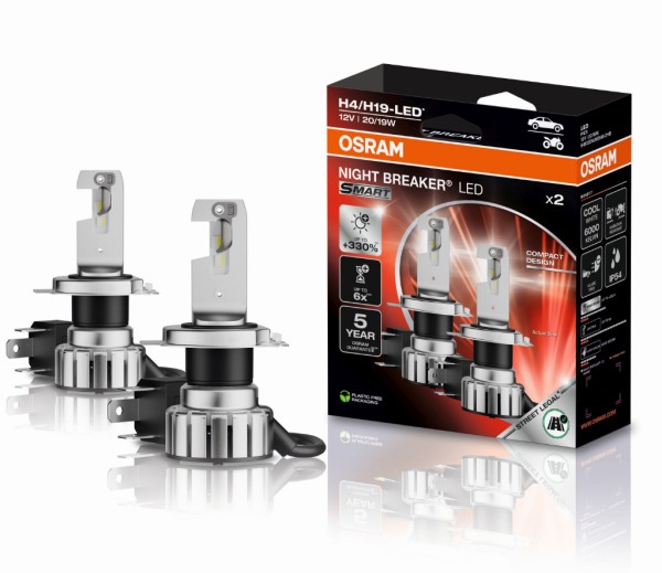 OSRAM NIGHT BREAKER H4/H19 LED SMART 6000K für Toyota HiAce Hilux Starlet P6