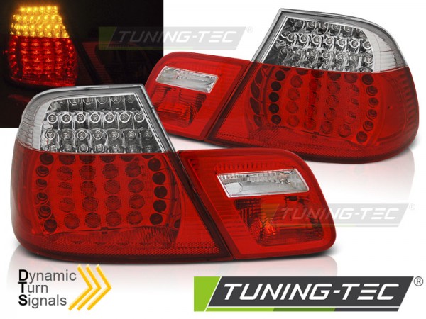 LED Rückleuchten für BMW E46 Coupe Bj. 99-03 Rot/Chrom dynamischer Blinker