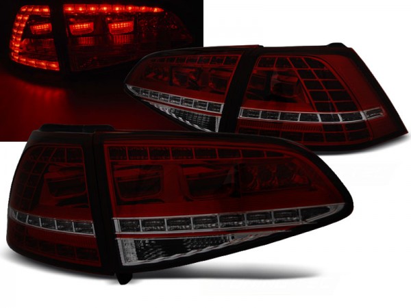 LED Rückleuchten für VW Golf 7 (VII) Limo Bj. 12-17 Rot/Smoke dynamischer Blinker