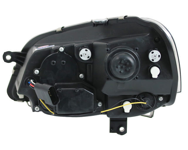 Scheinwerfer LED Tagfahrlicht Optik für VW Polo 9N3 Bj. 05-09 Schwarz