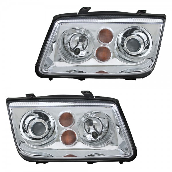 Scheinwerfer Klarglas für VW Bora Bj. 98-05 Chrom