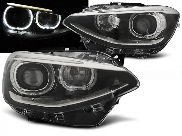 Scheinwerfer DRL LED Tagfahrlicht für BMW 1er F20 F21 Bj. 11-14 Schwarz
