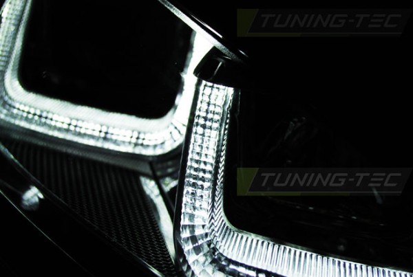 Scheinwerfer U-Tube LED Tagfahrlicht für VW Golf 7 Bj. 12-16 Schwarz Chrom Edition