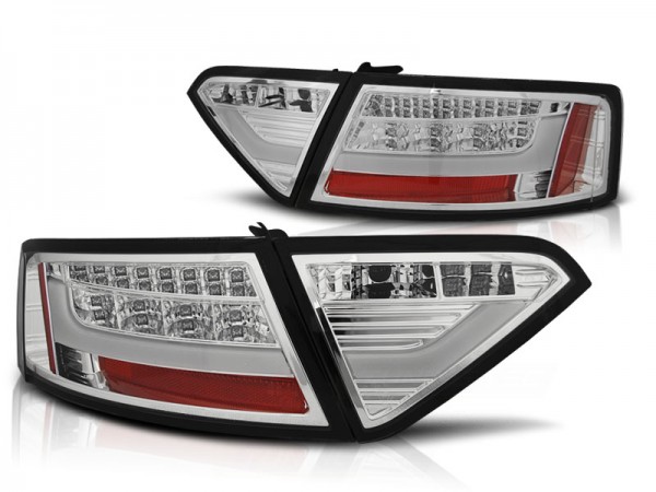 LED Lightbar Rückleuchten für Audi A5 Coupe Sportback Bj. 07-11 Chrom