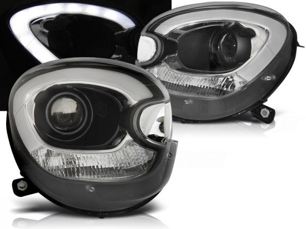 Scheinwerfer LED Tagfahrlicht Optik für Mini Countryman R60 Paceman R61 Bj. 10-14 Schwarz LTI