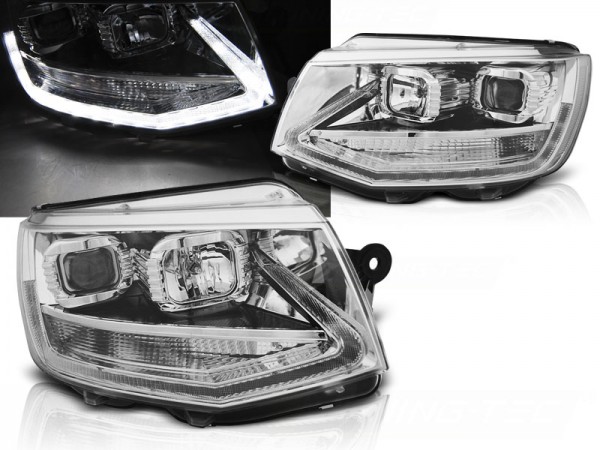 Scheinwerfer DRL LED Tagfahrlicht für VW T6 Bj. 15-19 Chrom