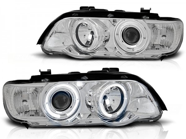 Scheinwerfer Angel Eyes für BMW X5 E53 Bj. 99-03 Chrom
