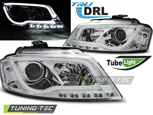 Scheinwerfer DRL LED Tagfahrlicht für Audi A3 8P 8PA Bj. 08-12 Chrom LTI