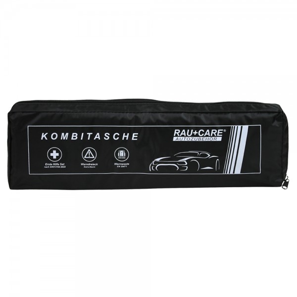 2 x Trio Kombitasche Verbandskasten Warnweste Warndreieck Schutzmasken Schwarz