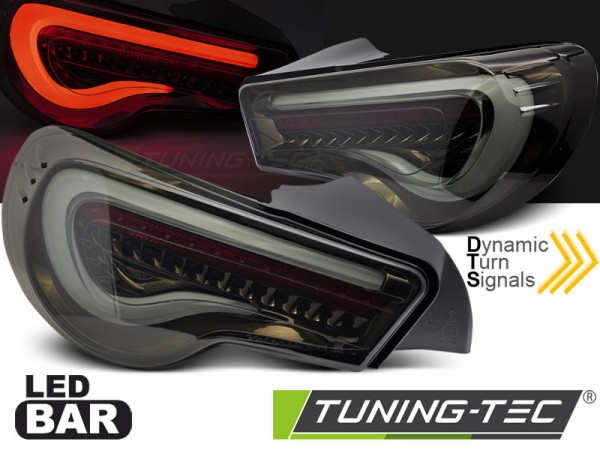 LED Lightbar Rückleuchten für Toyota GT86 Bj. 12-21 Smoke dynamischer Blinker