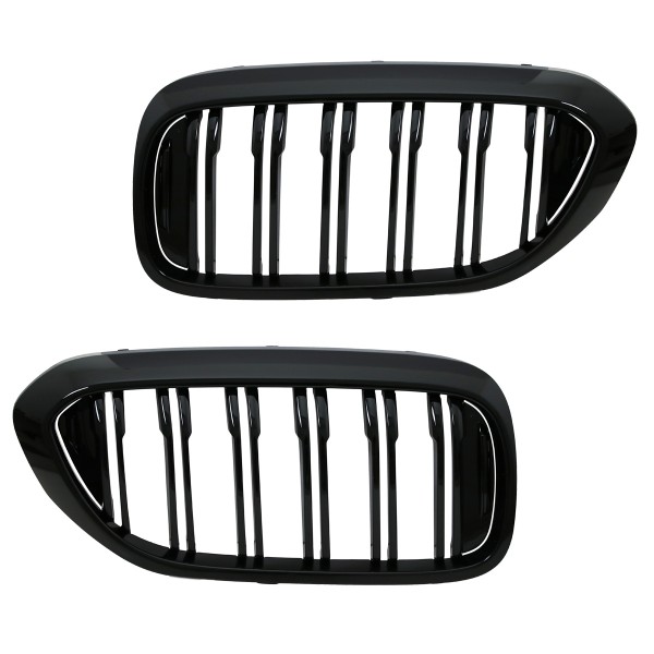 Nieren Kühlergrill 5er für BMW G30 G31 Limo Touring Schwarz Klavierlack Doppelsteg