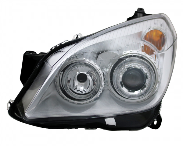 Scheinwerfer Angel Eyes für Opel Astra H Bj. 04-09 Chrom