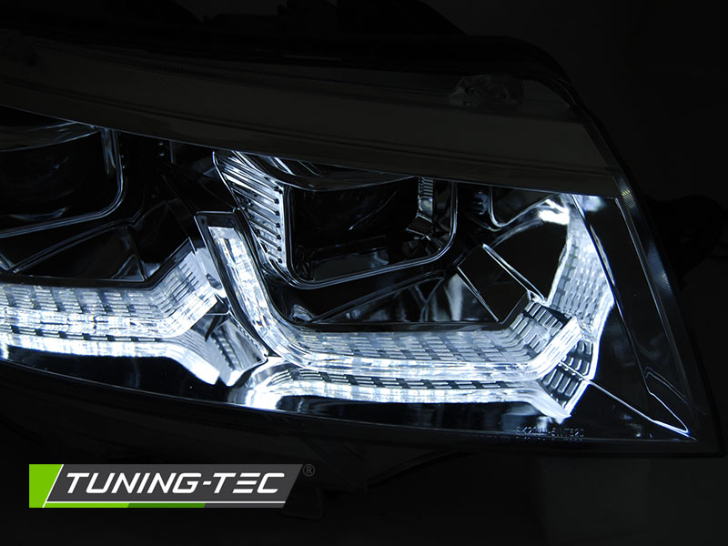 Scheinwerfer DRL LED Tagfahrlicht für VW T6.1 Chrom Bj. 19-24 mit dynamischem Blinker
