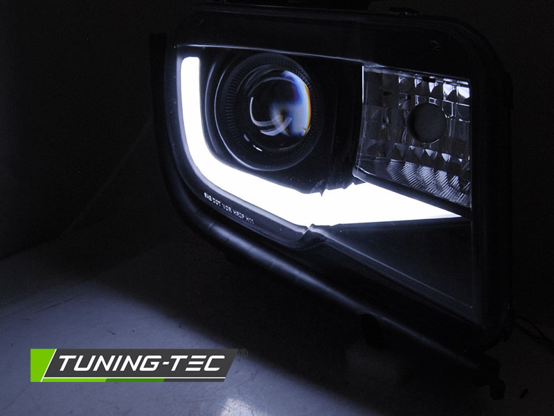 Scheinwerfer LED Tagfahrlicht Optik für Chevrolet Camaro Bj. 09-13 Schwarz LTI