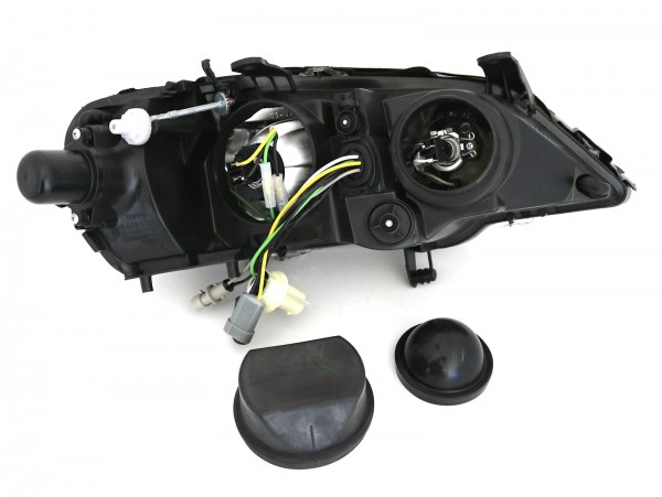 Scheinwerfer Klarglas Projektor für Opel Astra G Bj. 98-05 Schwarz