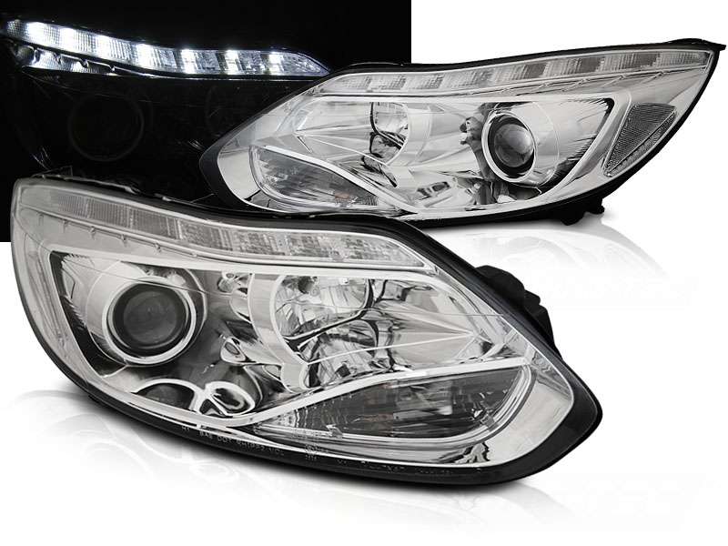 Scheinwerfer Links Für Ford Focus 3 MK3 Ab 2014- Chrom H1 H7