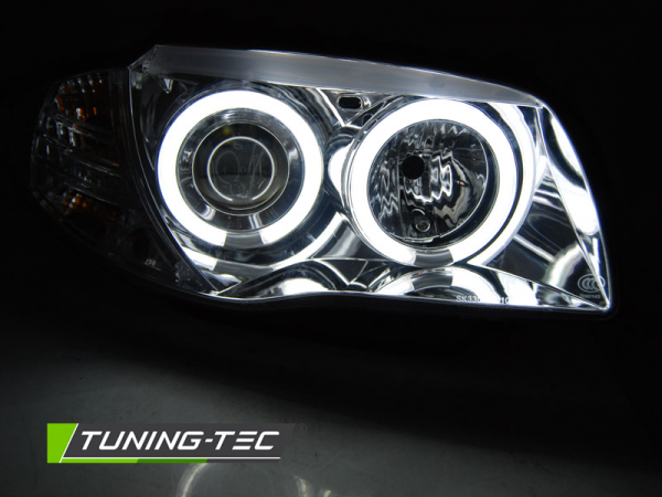 Scheinwerfer CCFL Angel Eyes für BMW 1er E81 E82 E87 E88 Bj. 04-11 Chrom
