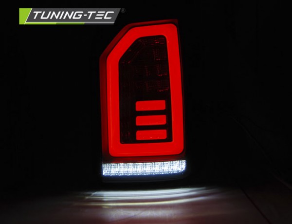Voll LED Lightbar Rückleuchten für VW T6 Bj. 15-19 Smoke (Heckklappe / Halogen) r.L.
