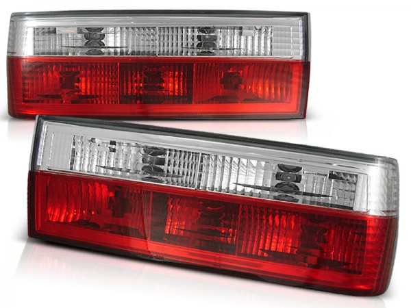 Rückleuchten Klarglas für BMW E30 Bj. 82-87 Rot/Chrom