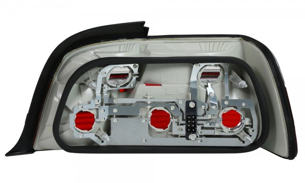Rückleuchten Klarglas für BMW E36 Coupe Cabrio Bj. 92-99 Rot/Weiss