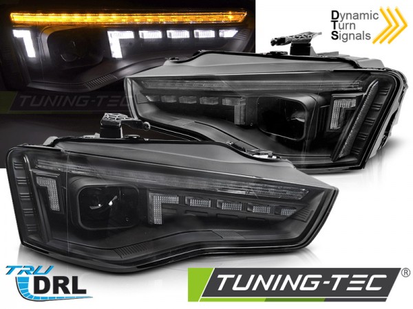 Xenon Scheinwerfer DRL LED Tagfahrlicht für Audi A5 8T 8F Facelift Bj. 11-16 Schwarz