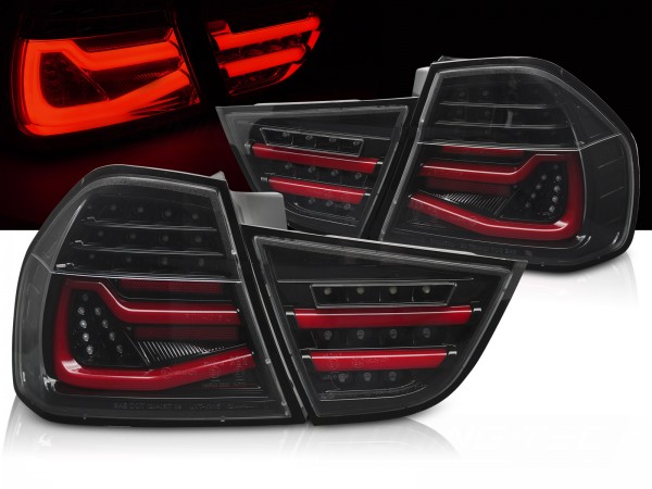 Voll LED Lightbar Rückleuchten für BMW E90 LCI Limo Bj. 08-12 Schwarz