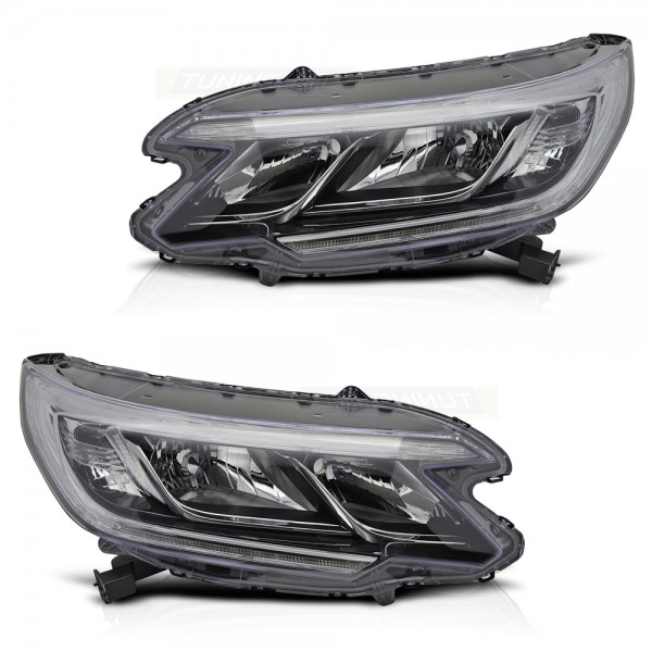 Scheinwerfer Halogen Set für Honda CR-V IV 4 Bj. 2015- Stellmotor DRL H11 HB3