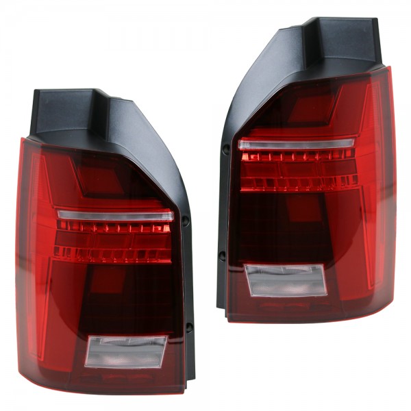 Voll LED Lightbar Rückleuchten für VW T6 Bj. 15-19 Rot/Smoke (für Heckklappe / LED)