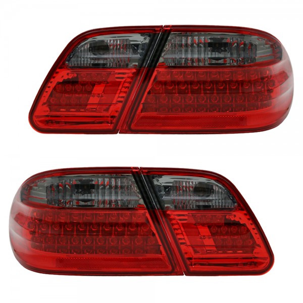 LED Rückleuchten für Mercedes E-Klasse W210 Limo Bj. 95-02 Rot/Smoke