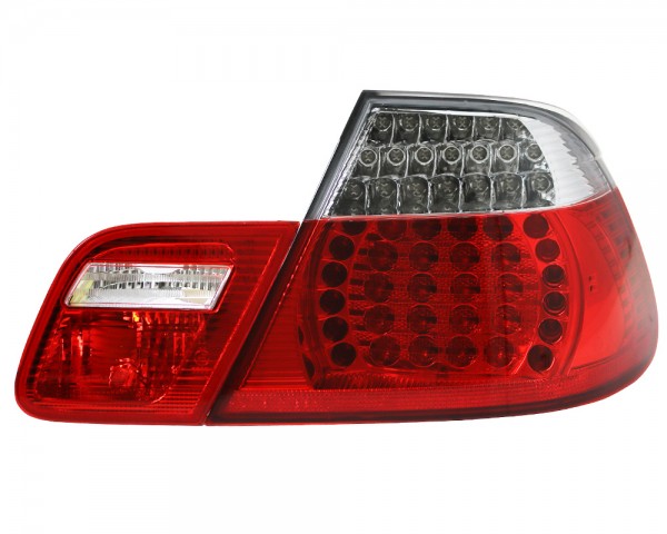 LED Rückleuchten für BMW E46 Cabrio Bj. 00-03 Rot/Chrom