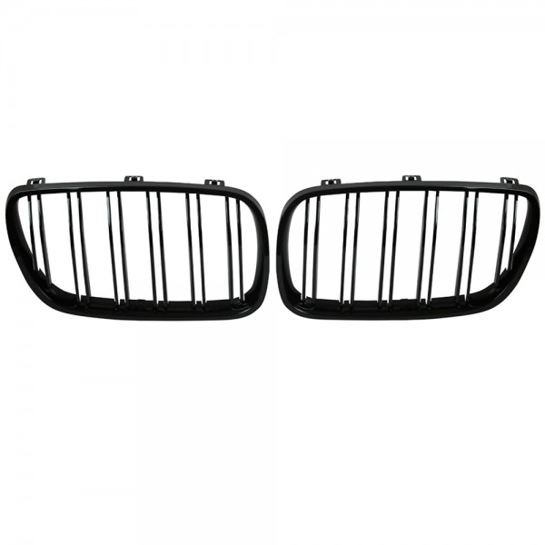 Nieren Kühlergrill Grill für BMW X3 E83 Bj. 2006-2010 Schwarz Klavierlack Doppelsteg