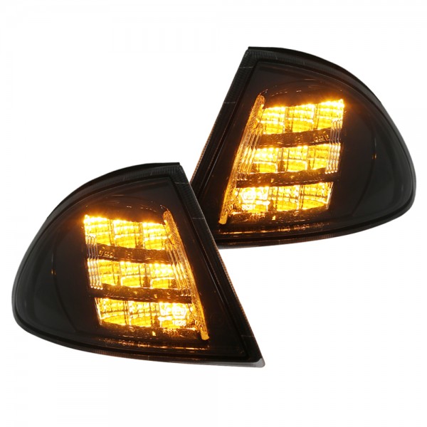 LED Frontblinker Blinker Set für 3er BMW E46 Limo Touring Bj. 98-01 Schwarz