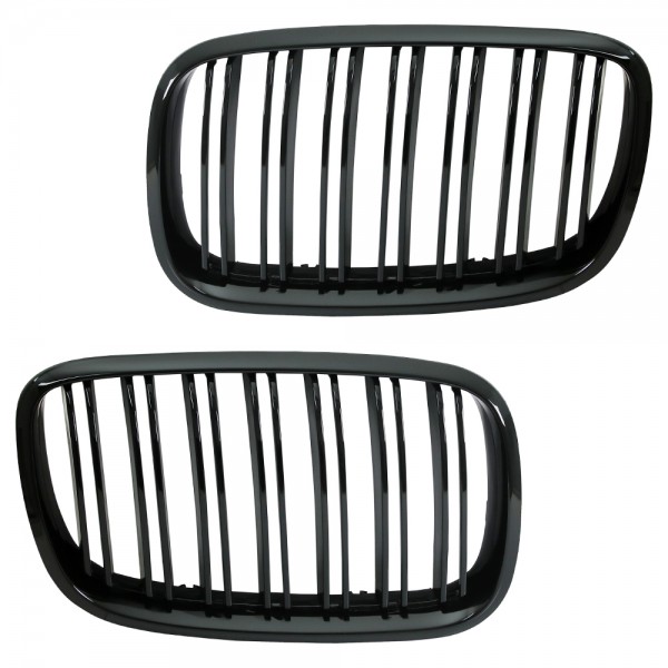 Kühlergrill Frontgrill für BMW X5 E70 X6 E71 Schwarz Klavierlack Doppelsteg