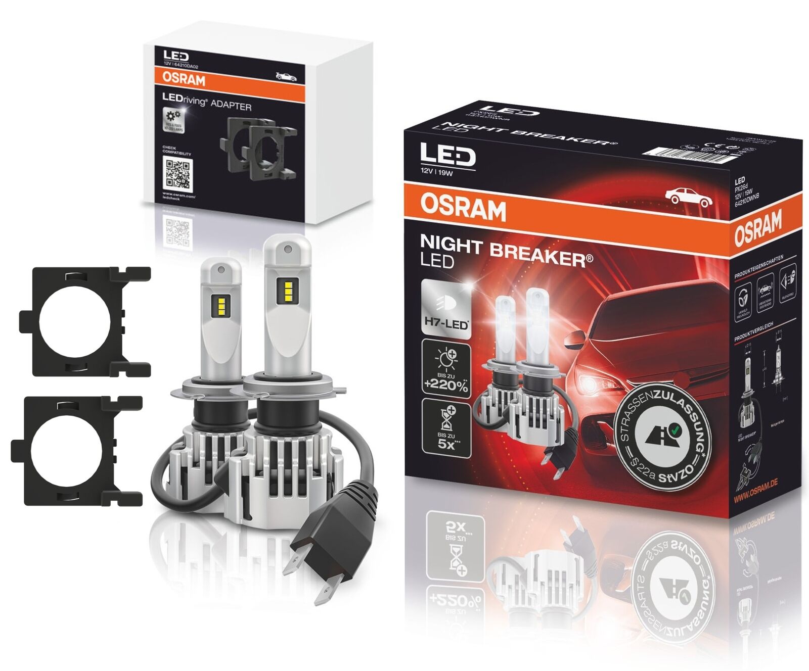 Osram NightBreaker H7 LED für Ford Focus MK3 + Adapter in Bayern