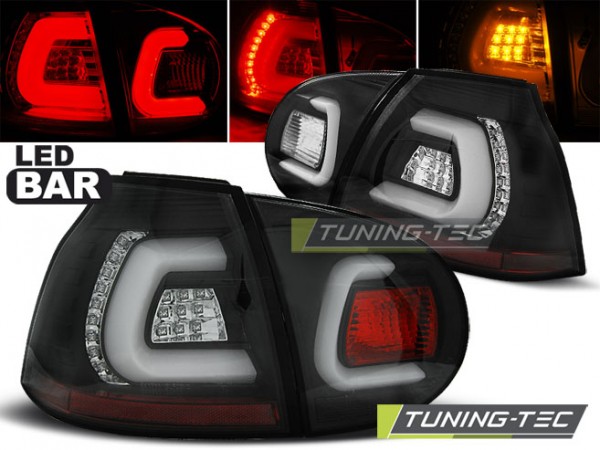 LED Lightbar Rückleuchten für VW Golf 5 (V) Limo Bj. 03-09 Schwarz