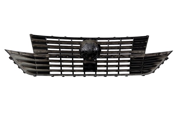 Frontgrill Kühlergrill mit Emblemhalter für VW T6.1 Bj. 19-24 Schwarz Glanz Chrom
