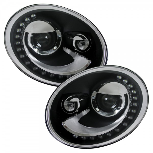 Scheinwerfer DRL LED Tagfahrlicht für VW Beetle 5C Bj. 11-19 Schwarz