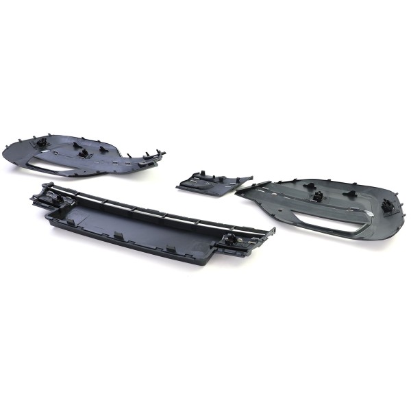Stoßstange Gitter Blenden Set für VW T6.1 Bj. 19-24 Schwarz Glanz für 6 PDC