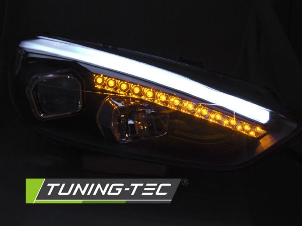 Scheinwerfer DRL LED Tagfahrlicht für Ford Focus 3 Bj. 15-18 Schwarz