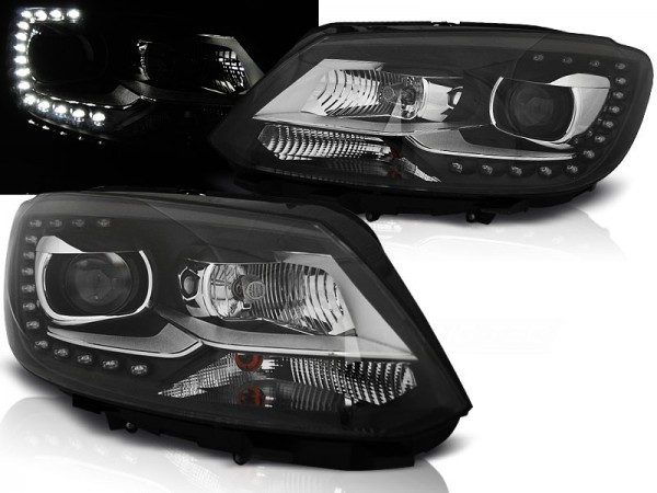 Scheinwerfer DRL LED Tagfahrlicht für VW Touran 1T3 / Caddy 3 Bj. 10-15 Schwarz
