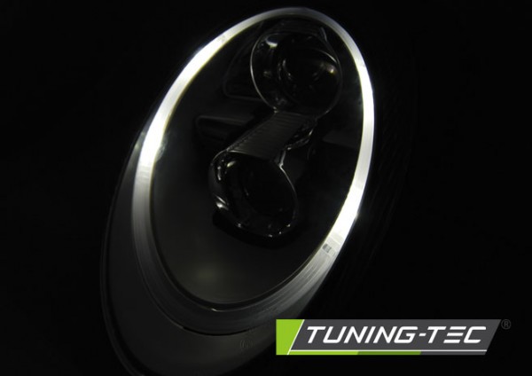 Xenon Scheinwerfer LED Tagfahrlicht Optik für Porsche 911 997 Bj. 04-08 Schwarz